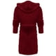 thumbnail image 4 of Batas Prolriy para mujer, bata de baño con capucha, ligera, suave, de felpa, larga, de franela, para dormir, bata de baño con capucha, larga y cálida, color vino, talla XL, 4 of 4