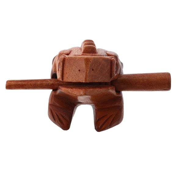 Clispeed Wooden Frog Musical Instrument Set - Lifelike Frog Figurine for Fun Practice and Unique