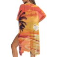 thumbnail image 5 of HELLHERO Breathable Bathing Suit Cover Up for Vacation High Quality Fabrics One Size Swim Coverup Sunset Palm, 5 of 6