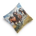thumbnail image 5 of Horses Running Throw Pillow Covers Couch Pillowcases Decor for Bed Sofa 18" x 18", 5 of 7