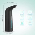 thumbnail image 4 of MINKUROW Automatic Soap Dispenser,13.5OZ Soap Dispenser for Kitchen Sink,IPX6 Waterproof Touchless Battery Operated Hand Soap Dispenser for Bathroom,Hotel,Restaurant,Public Place (Black), 4 of 6