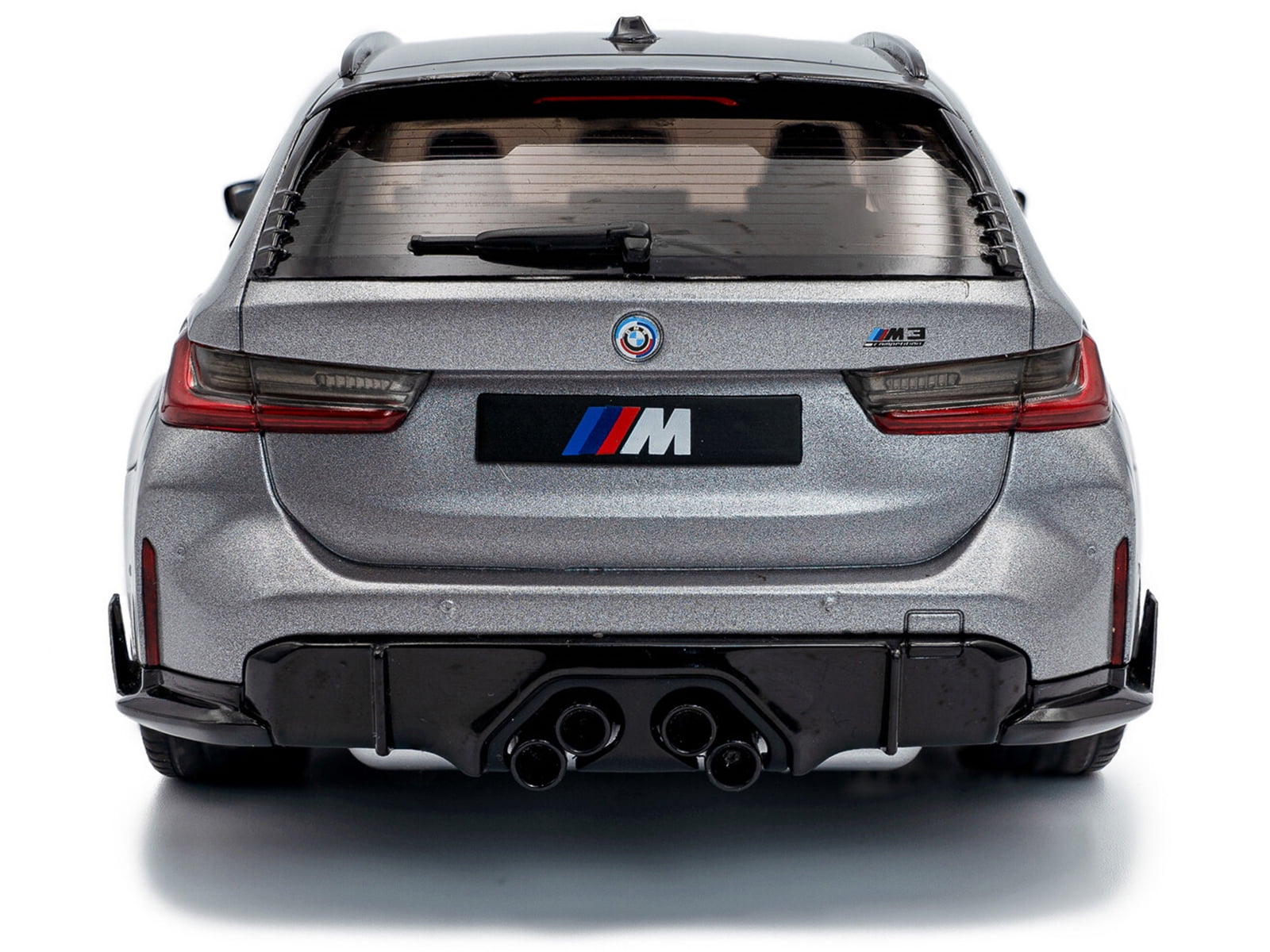 2024 BMW M3 Competition M xDrive Touring Frozen Pure Gray Metallic with Black Top 1/18 Diecast Model Car by Solido