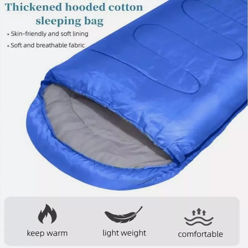 Camping Sleeping Bag Outdoor Envelope Waterproof Ultralight Warm Adult Hiking US