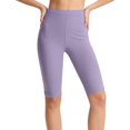 thumbnail image 2 of Women's Workout Shorts JIANLAI High Waist Solid Biker Shorts, Stretch Knee‑Length Athletic Workout Shorts, Soft Breathable Active Bottoms For Gym Fitness Cycling Jogging Lounging, 2 of 6
