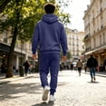 thumbnail image 6 of Fabrcox M-5XL 2 Piece Mens Sweatsuit Fleece Sweatpants and Hoodie Set for Men Causal Athletic Workout Sweatshirt Joggers Track Suit Mens XXXL, 6 of 7
