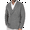 Gray, variant on Men's Solid-Color Knitted Cardigan Slim-Fit Cuban Collar Turn-Up Collar Double-Breasted Sweater for Winter Formal Wear Holiday,Army Green,L