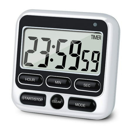 

1PACK Classroom Timers for Teachers Kids Large Digital Timer Memory Function Count Up & Count Down - Black