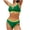 Green, variant on Spring Summer Bikini Set for Women Solid Color Halter Neck Two Piece Swimsuit with Skirted Bottom Adjustable Straits Beach Vacation, Blue M