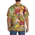 thumbnail image 3 of Sikiie Bright Mushrooms Men's Wrinkle Free Untucked Cuban Shirt Business Casual Button Down Shirts Short Sleeve Shirt3X-Large, 3 of 5