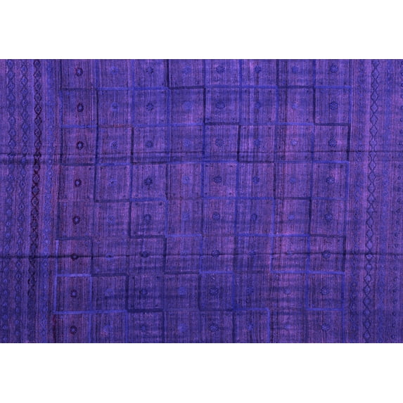 Ahgly Company Indoor Rectangle Abstract Pink Modern Area Rugs, 7' x 9'