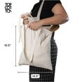 thumbnail image 2 of Top Cotton Pack of 12 – 100% Cotton Reusable Tote Bags – Bulk Grocery, Shopping, DIY, Beach & Gift Use (Natural), 2 of 6