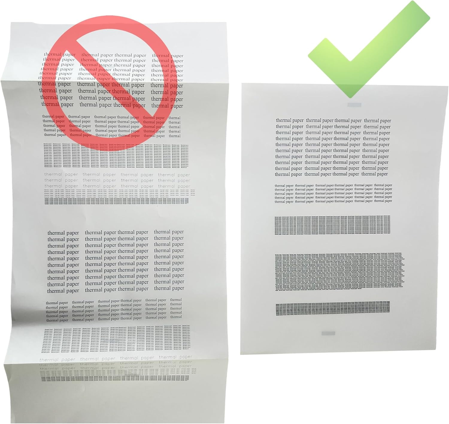 General thermal printer paper BPS free BPA free, (100 pages, Continuous, without mark, 3 years)
