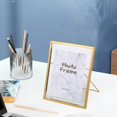 thumbnail image 3 of Creative Nordic Metal Glass Photo Frame Crafts Home Desktop Glass Picture Frame Display Bedroom Decors M Golden, 3 of 9