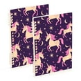 thumbnail image 2 of Magic Unicorn and Star Notebooks 1-subject Journal 60 Sheets A5 College Ruled Paper Detachable Ring 8.3"x5.7", 2 of 8