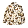 thumbnail image 4 of Uorisanigo Quarter Zip Pullover Sweatshirts for Teen Girls, Casual Long Sleeve Zipper Sweatshirts, Vintage Horse Print School Athletic Pullover Jackets for Vacation Shopping Exercise Wear, 4 of 7
