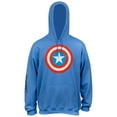 thumbnail image 3 of Captain America Shield Symbol with Sleeve Print Text Pull Over Hoodie-Large, 3 of 3