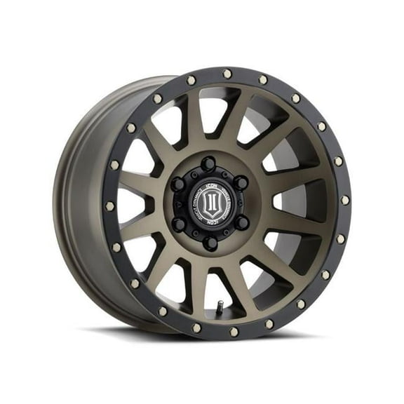 Icon  17 x 8.5 6x5.5 0 mm Offset 4.75 in. BS 106.1 mm Bore Bronze Compression Wheel