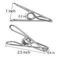 thumbnail image 5 of DEELLEEO 20 Pack Stainless Steel Clothes Pins, Utility Clips Hooks Clothespin Clothesline Clip for Home Laundry Office Outdoor Indoor Drying Cord Kitchen Tools Fastener, 5 of 5