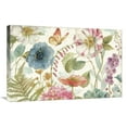 thumbnail image 1 of Global Gallery's 'Rainbow Seeds Flowers I on Wood Cream' By Lisa Audit Stretched Canvas Wall Art, 1 of 4