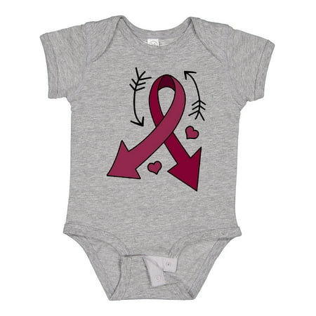 

Inktastic Burgundy Ribbon with Arrows for Multiple Myeloma Awareness Gift Baby Boy or Baby Girl Bodysuit