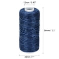 thumbnail image 3 of Unique Bargains Dark Blue Polyester Waxed Leather Sewing Thread, 55 Yards, 3 of 6