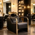 thumbnail image 4 of Artist hand Shampoo Backwash Bed Reclining Chair with Adjustable Ceramic Bowl,Sink Hair Washing Station Salon Barber Spa Beauty Equipment(Black Gold), 4 of 21
