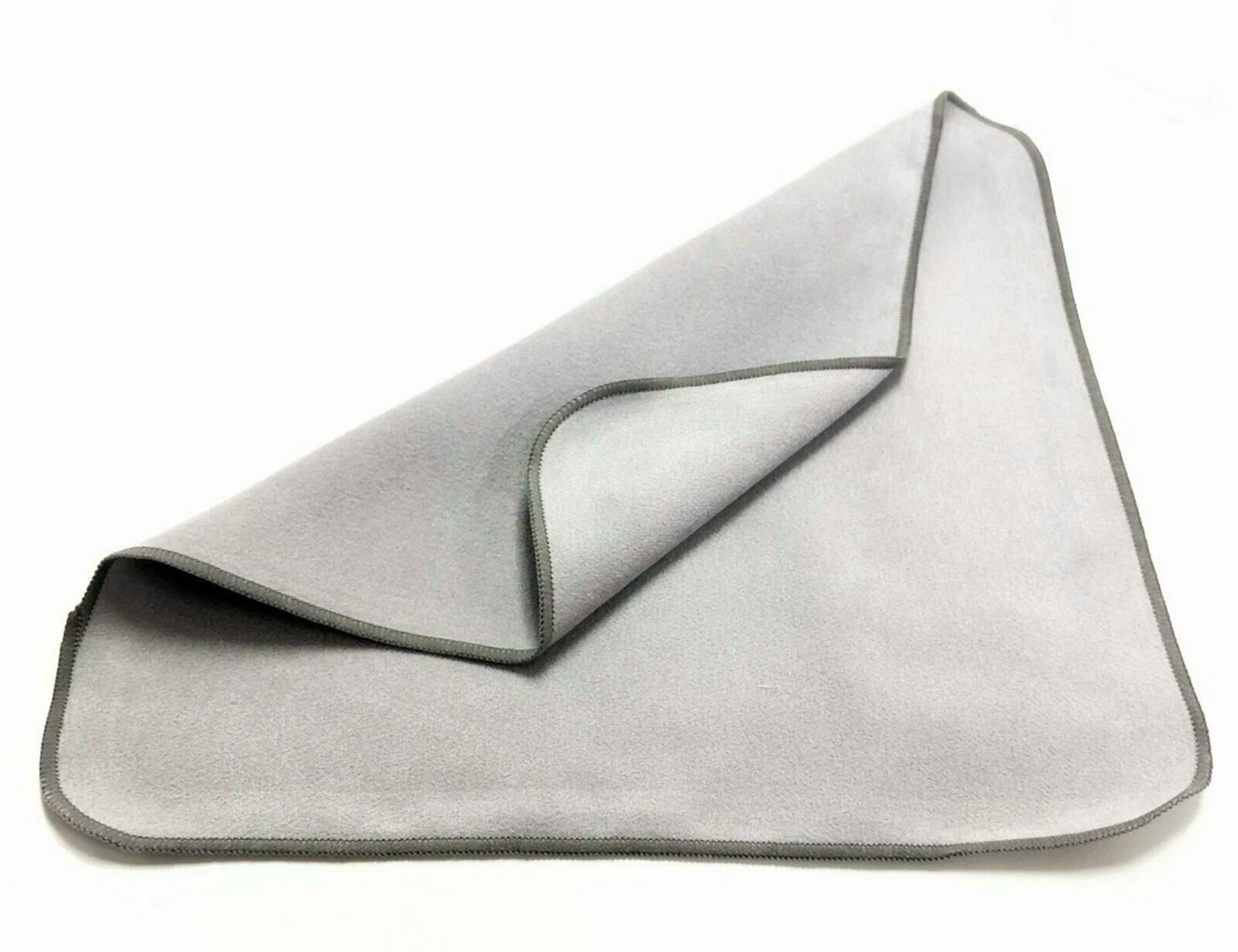 CIRCLE- 5 Pk 10" X 10" Gray Soft Polishing Cloth For Watches Diamonds Jewelry Gemstones