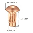 thumbnail image 2 of Unique Bargains 100Pcs 1/8" x 15/64" Round Head Copper Solid Rivets Fastener, 2 of 4
