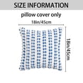 thumbnail image 6 of Unique Bargains Striped Linen Throw Pillow Covers Decorative Cushion Cases Light Blue, 6 of 6