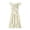 Beige, variant on Girls Square Neck Summer Dress Ruffle Sleeve A-line Swing Casual Party Orange Casual Elegant Dresses 9-10 Years