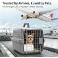 thumbnail image 6 of RIZZARI Grey Small Hard Sided Pet Carrier, Portable Ventilated Travel Crate with Metal Door and Handle for Small Dogs and Cats, Perfect for Car Rides, Vet Visits and Daily Use, 6 of 8