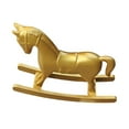 thumbnail image 5 of Dualoai Rocking Horse Ornament Decoration Housewarming Office Keepsake Multifunction gold, 5 of 9