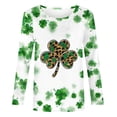 thumbnail image 7 of Women's St Patricks Day Top Plus Size Crewneck Sweatshirt Long Sleeve Casual Loose Fit Plus Size Tops (L, Khaki), 7 of 7