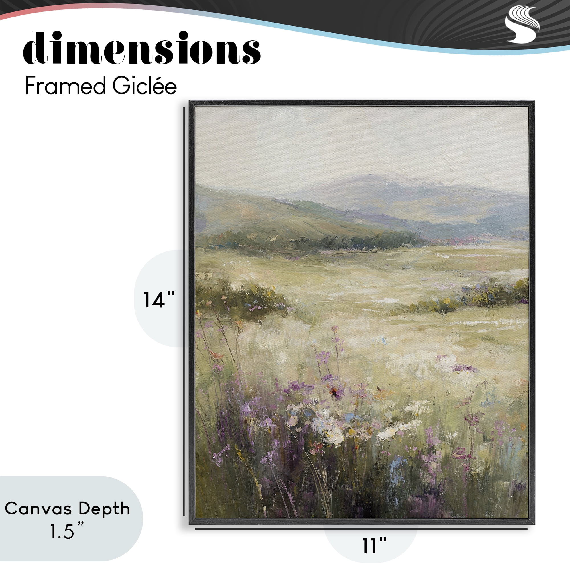 Stupell Industries Fields Of Serenity Black Framed Giclee Art, design by Svetlana Aleynikova