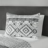 Mainstays Aztec Grey/White Tribal Polyester Pillow Sham, Standard (1 Count)