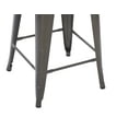 Howard 24inch Metal Stackable Stool, Set of 4, Gunmetal Colors for