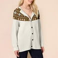 thumbnail image 1 of TINZ Cardigan Veste Style Ethnique Imprimé pour Femmes Veste d'Automne et d'Hiver pour Femmes Long Cardigan Léopard pour Femmes Cardigan à Franges pour Femmes Chandail Cardigan, 1 of 4