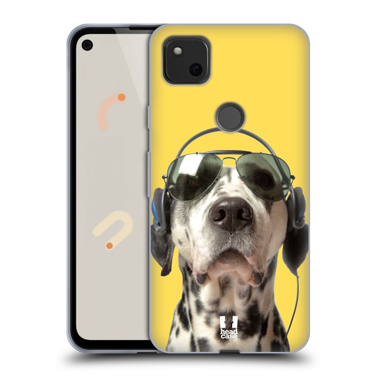 Head Case Designs Funny Animals Grooving Dalmatian Soft Gel Case Compatible  with Google Pixel 4a 