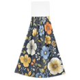 thumbnail image 7 of Yayeee Kitchen Hanging Hand Towels Set of 2 with Loop Bathroom Absorbent Tie Towel, Navy Floral Pattern, 7 of 7