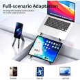 thumbnail image 3 of 3-in-1 Foldable Laptop Stand with Magnetic Phone Holder, 8-Level Adjustable Aluminum Riser, Portable Tablets Stand for MacBook, iPad, Dell, HP and Samsung, Office Accessories, 4"–16", Grey, 3 of 12