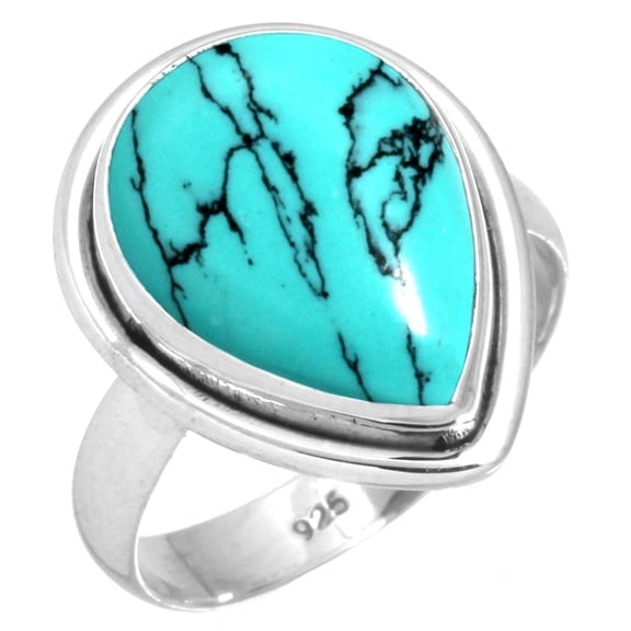 925 Sterling Silver Ring Turquoise Handmade Jewelry