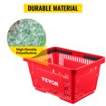 thumbnail image 1 of Cesta de la compra VEVOR 16,9 x 11,8 x 8,7 in/42,8 x 30 x 22 cm mango de plástico y soporte de hierro juego de 12 cestas de Tienda Con material PE duradero, 1 of 9