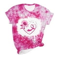 thumbnail image 5 of Alkepwun Pink Ribbon Shirts for Women Short Sleeve Breast Cancer Shirt Inspirational Breast Cancer Awareness Gifts Halloween Pumpkin Ghost Flower Printed Graphic Tees Tops,S-5XL, 5 of 7