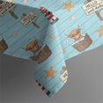 thumbnail image 5 of Blue Highland Cow Bathtub Starfish Pattern Square Tablecloth,Waterproof Square Table Cover,Wipeable Spillproof Washable Table Cover for Home Kitchen Party Decor 60"x60"(152x152cm), 5 of 6