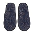 thumbnail image 1 of Balery Navy Dark Blue Pantuflas de Casa de Felpa Silenciosas con Diseño Estampado, Zapatillas Cómodas Antideslizantes de Algodón para Interior-Medium, 1 of 8
