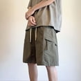 thumbnail image 2 of Sentmoon Short Cargo pour Homme Shorts pour Homme Décontractés Taille Haute Élastique Extensible Coupe Régulière Shorts de Course pour Homme avec Poches Essentiels de Plage Ravissants pour Parc et Pique-Nique M-3TG, 2 of 7