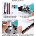 thumbnail image 5 of DEXIMRO 6 Pcs Electric Belt Grinder Belt Sander Attachment Angled Grinder Modified Sand Belt Machine Belt Sander Polisher Belt Sanding Belt Adapter, 5 of 7