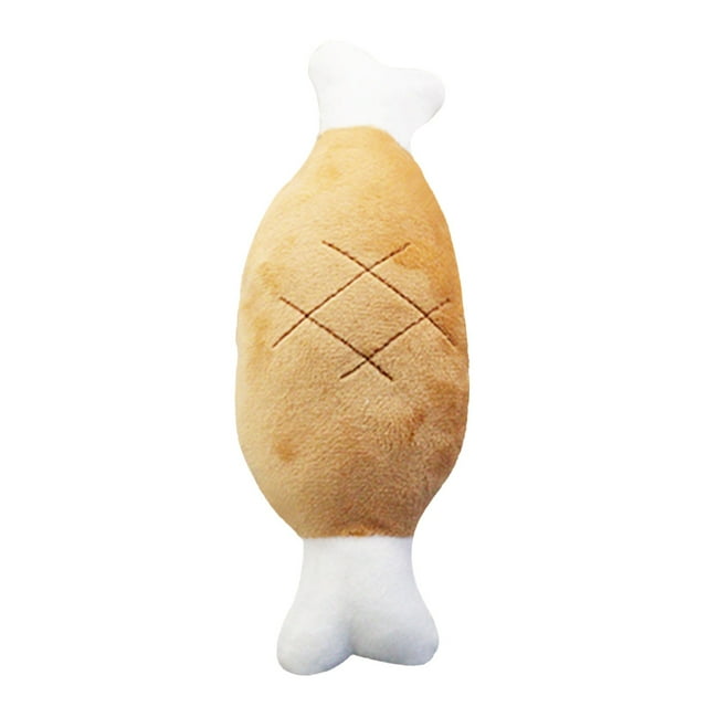 2025 Plush Double Bone Chewing Sticks for Humans Chicken Leg Tooth Grinding Large Dog Soundmaking Toy Pet Supplies