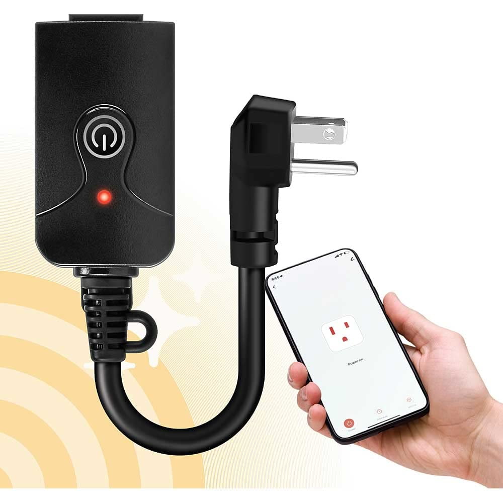 RCA Weatherproof Outdoor Smart Plug w/Outlet Cover, Accessory for Garden & Patio Lights, Lamp, Holiday Decorations, Parties | Set Schedules, Timers | Works w/Google & Alexa Devices for Home, RCA App