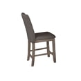 thumbnail image 2 of Rustic Gray Wood Counterheight Dining Chairs in Gray Linen Fabric (Set of 2), 2 of 4